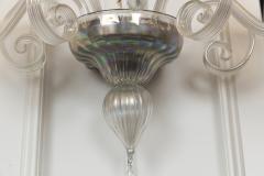 Pair of Large Custom Venetian Iridescent Wall Lights Contemporary - 1127943