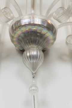 Pair of Large Custom Venetian Iridescent Wall Lights Contemporary - 1127975