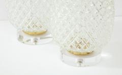 Pair of Large Cut Glass Pineapple Lamps - 1826498