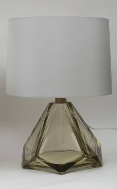 Pair of Large Diamond Faceted Citrine Lamps Contemporary - 2642934