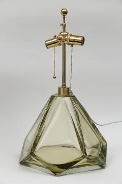 Pair of Large Diamond Faceted Citrine Lamps Contemporary - 2642935