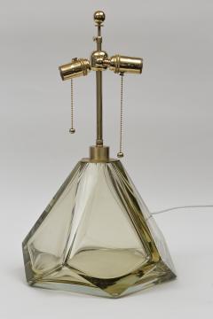 Pair of Large Diamond Faceted Citrine Lamps Contemporary - 2642936