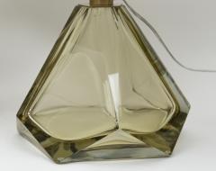 Pair of Large Diamond Faceted Citrine Lamps Contemporary - 2642938