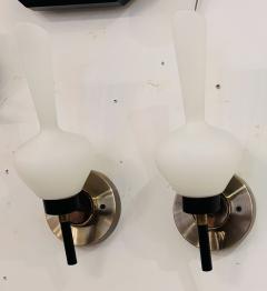 Pair of Large French Mid Century 1950s Wall Lamps - 3341026