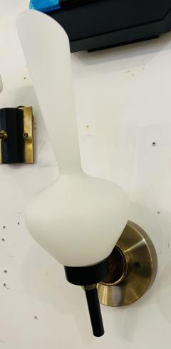 Pair of Large French Mid Century 1950s Wall Lamps - 3341027