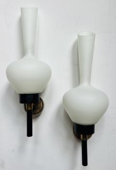 Pair of Large French Mid Century 1950s Wall Lamps - 3341030