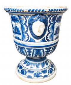 Pair of Large French Nevers Faience Pottery Orangerie Planters - 4757718