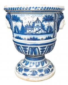 Pair of Large French Nevers Faience Pottery Orangerie Planters - 4757725