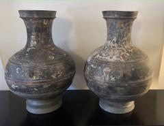 Pair of Large Han Dynasty Pottery Jars - 2307219