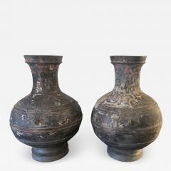 Pair of Large Han Dynasty Pottery Jars - 2308915