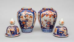 Pair of Large Imari Vases with Lids - 106577