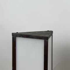 Pair of Large Indoor or Outdoor Modernist Patinated Copper Wall Sconces - 4133429