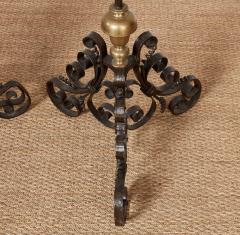 Pair of Large Iron and Bronze Torcheres - 4441569