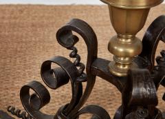 Pair of Large Iron and Bronze Torcheres - 4441570