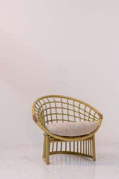 Pair of Large Italian Bamboo and Rattan Armchairs - 3738108