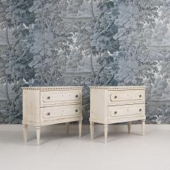 Pair of Large Italian Neoclassical Style Painted Bedside Commodes - 3964458