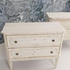 Pair of Large Italian Neoclassical Style Painted Bedside Commodes - 3964465