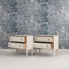 Pair of Large Italian Neoclassical Style Painted Bedside Commodes - 3964467