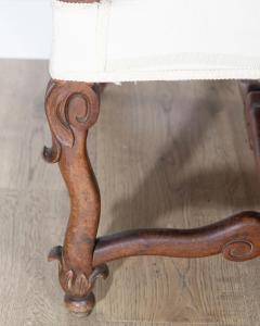 Pair of Large Louis XIII Style Carved Oak Armchairs - 4353385