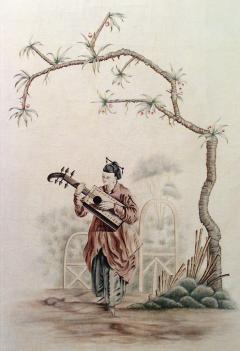 Pair of Large Louis XV Oil Painting of Chinoiserie Genre Scenes - 4629499