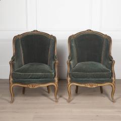 Pair of Large Louis XV Revival Style Armchairs - 3622711