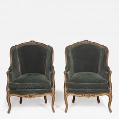 Pair of Large Louis XV Revival Style Armchairs - 3624828