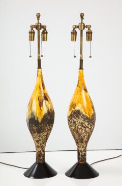 Pair of Large Mid Century Ceramic Lamps  - 2806191