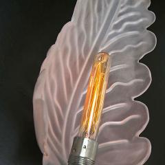 Pair of Large Murano Blown Leaf Sconces - 131631