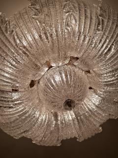 Pair of Large Murano Graniglia Glass Flush Mounts - 4618425