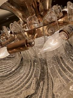 Pair of Large Murano Graniglia Glass Flush Mounts - 4618429