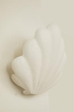 Pair of Large Plaster Shells Wall Sconces - 4382942