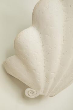 Pair of Large Plaster Shells Wall Sconces - 4382947