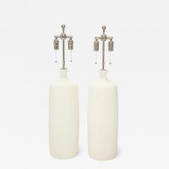Pair of Large Popcorn Textured Ceramic Lamps - 1091099