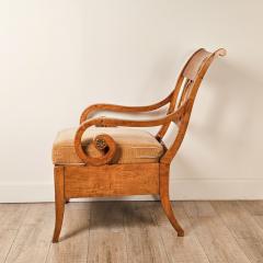 Pair of Large Satin Birch Biedermeier Chairs circa 1820 - 3399220