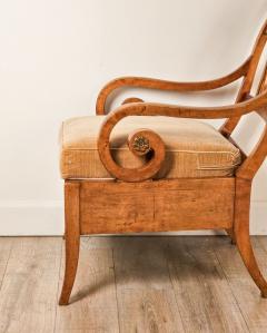 Pair of Large Satin Birch Biedermeier Chairs circa 1820 - 3399221