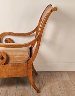 Pair of Large Satin Birch Biedermeier Chairs circa 1820 - 3399224