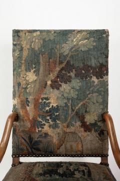 Pair of Large Scale Armchairs Upholstered in Antique Tapestry - 4051532