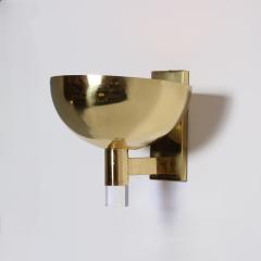 Pair of Large Scale Brass and Lucite Sconces  - 4376767