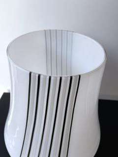 Pair of Large Stripe Murano Glass Lamps Italy 1970s - 2892420