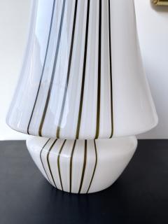 Pair of Large Stripe Murano Glass Lamps Italy 1970s - 2892422