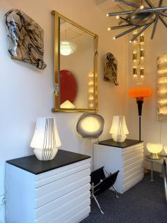 Pair of Large Stripe Murano Glass Lamps Italy 1970s - 2892428