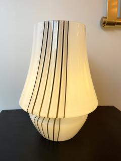 Pair of Large Stripe Murano Glass Lamps Italy 1970s - 2892430