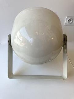 Pair of Large Style Spot Lamps White Lacquer Metal Italy 1970s - 4245209