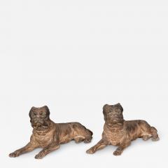 Pair of Large Terracotta Mastiff Dogs - 4152177