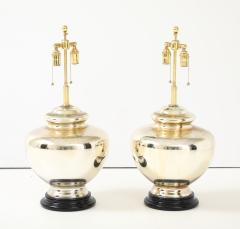 Pair of Large Vintage Mercury Glass Lamps - 4560617