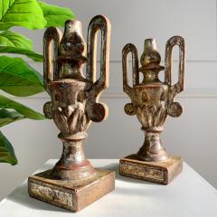 Pair of Late 18th Century Wood and Gesso Baroque Altar Vases - 3322648