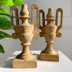 Pair of Late 18th Century Wood and Gesso Baroque Altar Vases - 3322657