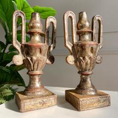 Pair of Late 18th Century Wood and Gesso Baroque Altar Vases - 3322660