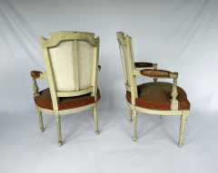 Pair of Late 19th Century Louis XVI Style Armchairs from Matching Parlor Suite - 4746123