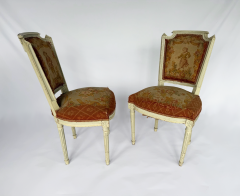 Pair of Late 19th Century Louis XVI Style Side Chairs from Matching Parlor Suite - 4746129